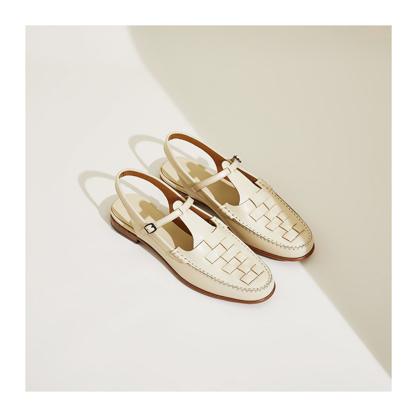 Celeste | Elegant Woven Leather Slingback