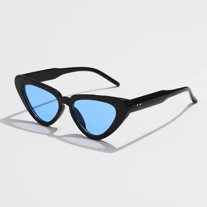Women’s Cat-Eye Sunglasses with Slim Frames and Gradient Lenses
