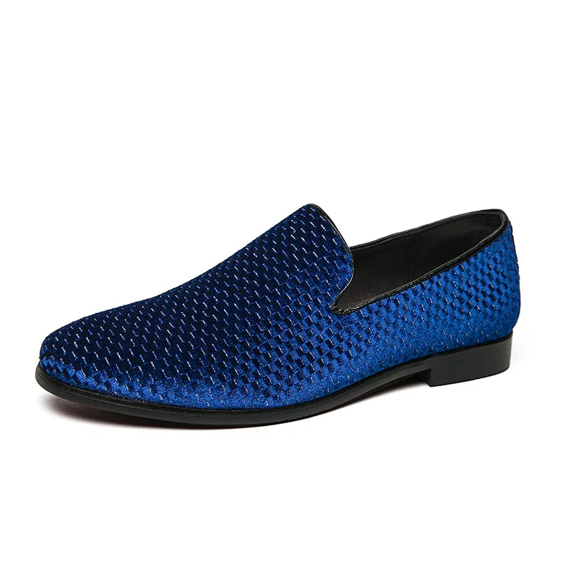 Men's Elegant Suede Loafers with Classic Slip-On Design and Stitched Detailing