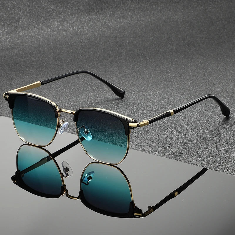 Men's Casual Club Shades - Classic Round Frame with Slim Temples