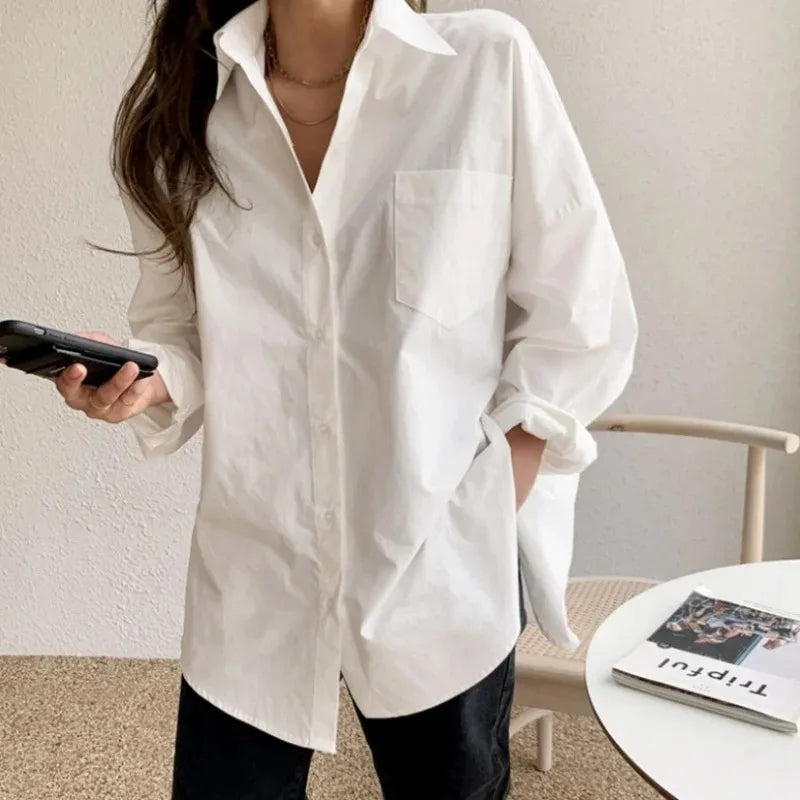 Valerie | Effortless Oversized Button Down Shirt