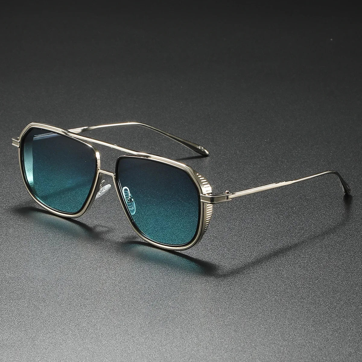 Men’s Classic Sora Aviator Sunglasses – Metal Frame with Double Bridge Design