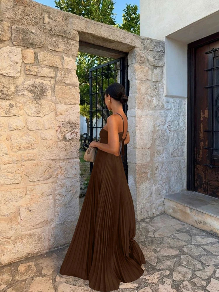Penelope | Elegant Pleated Maxi Dress