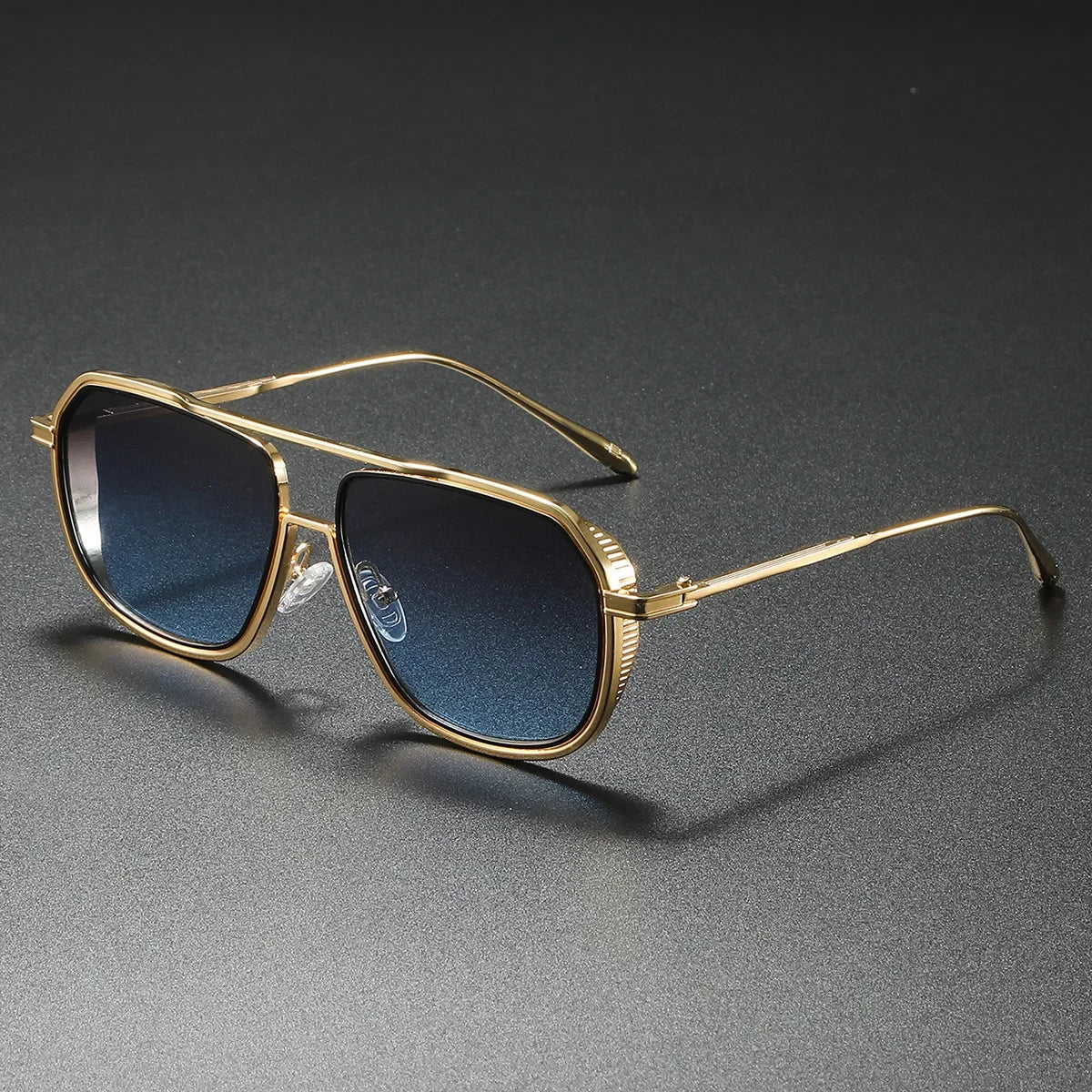 Men’s Classic Sora Aviator Sunglasses – Metal Frame with Double Bridge Design