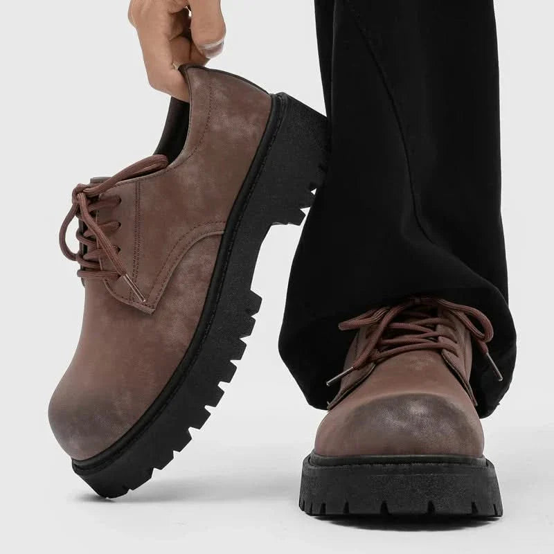 Corben | Men's Suede Derby Flats Platform