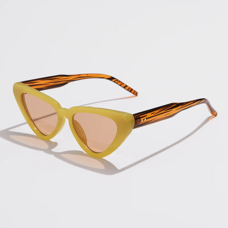 Women’s Cat-Eye Sunglasses with Slim Frames and Gradient Lenses