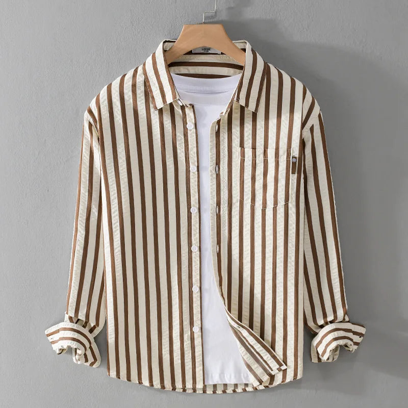 Thaddeus | Men's Classic Striped Button Down Shirt