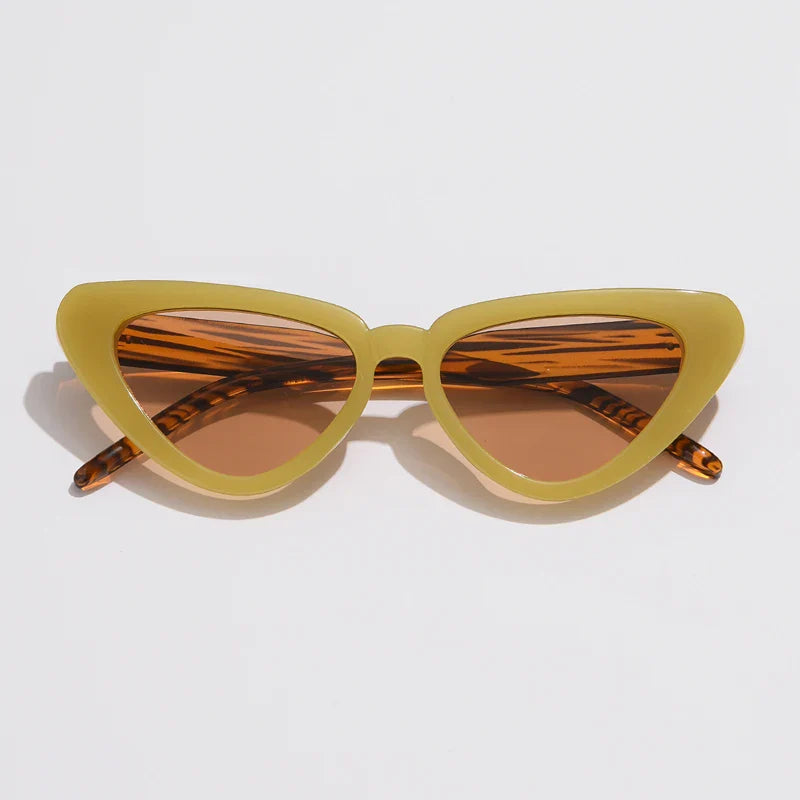 Women’s Cat-Eye Sunglasses with Slim Frames and Gradient Lenses