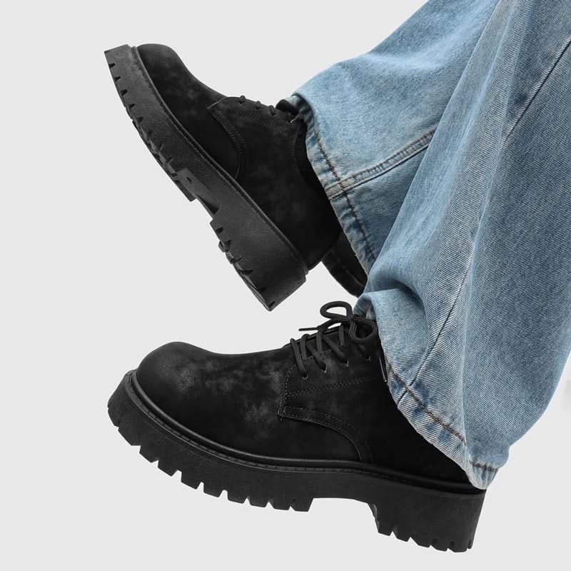 Corben | Men's Suede Derby Flats Platform