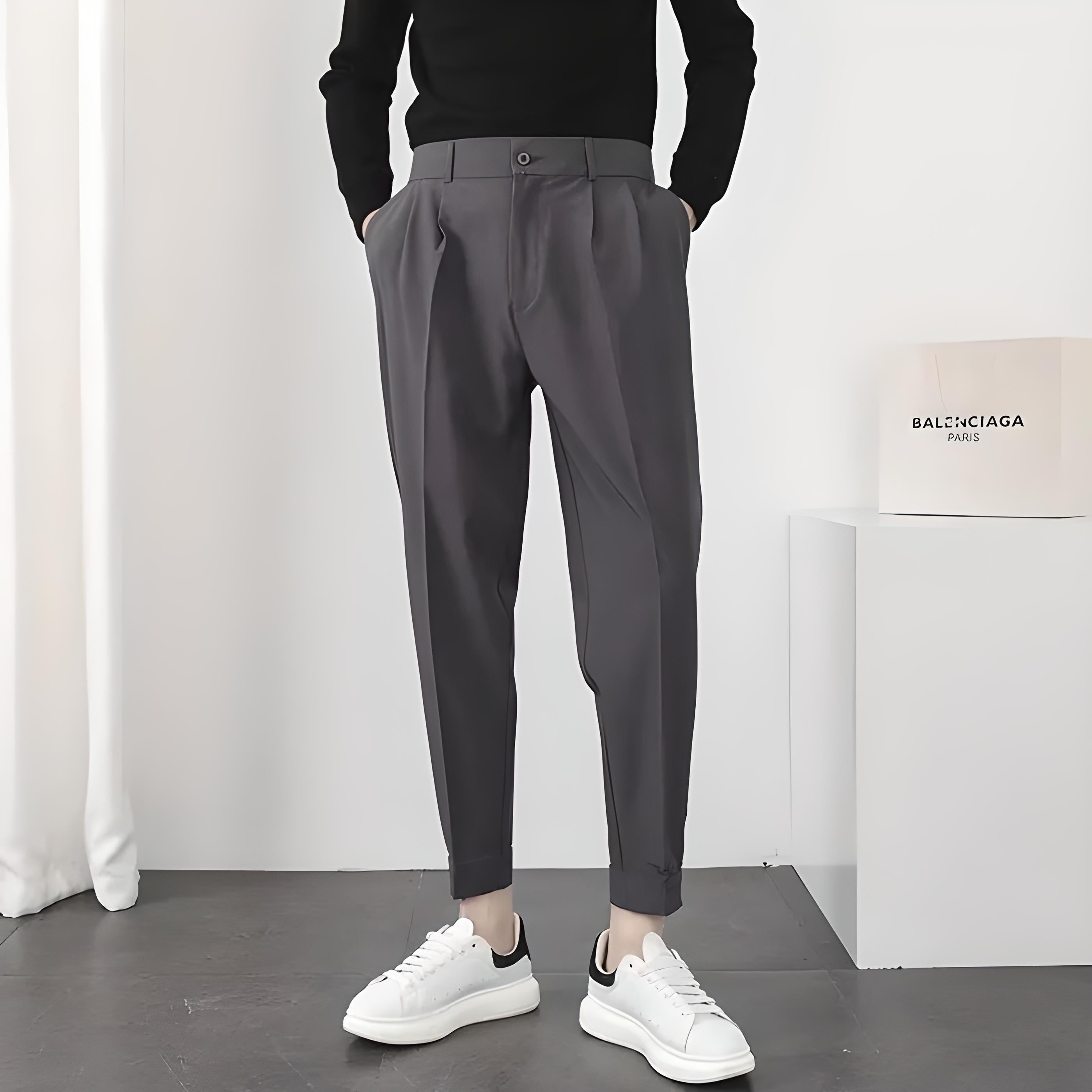 Kieran | Men's Classic Pleated Tailored Chinos