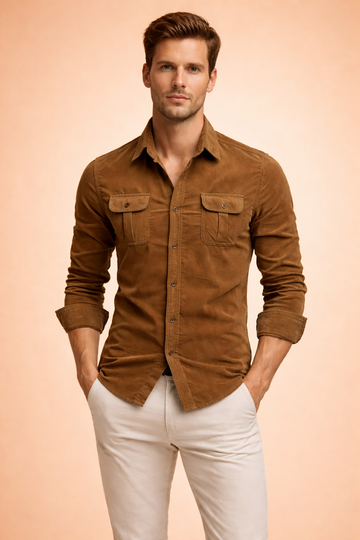 Thaddeus | Men's Classic Corduroy Pocket Shirt