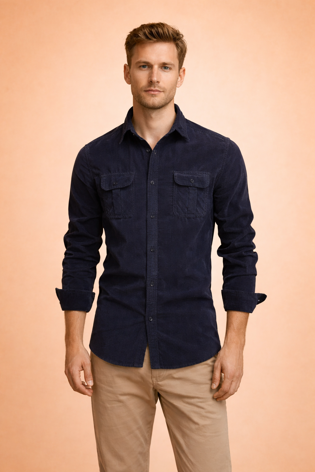 Thaddeus | Men's Classic Corduroy Pocket Shirt