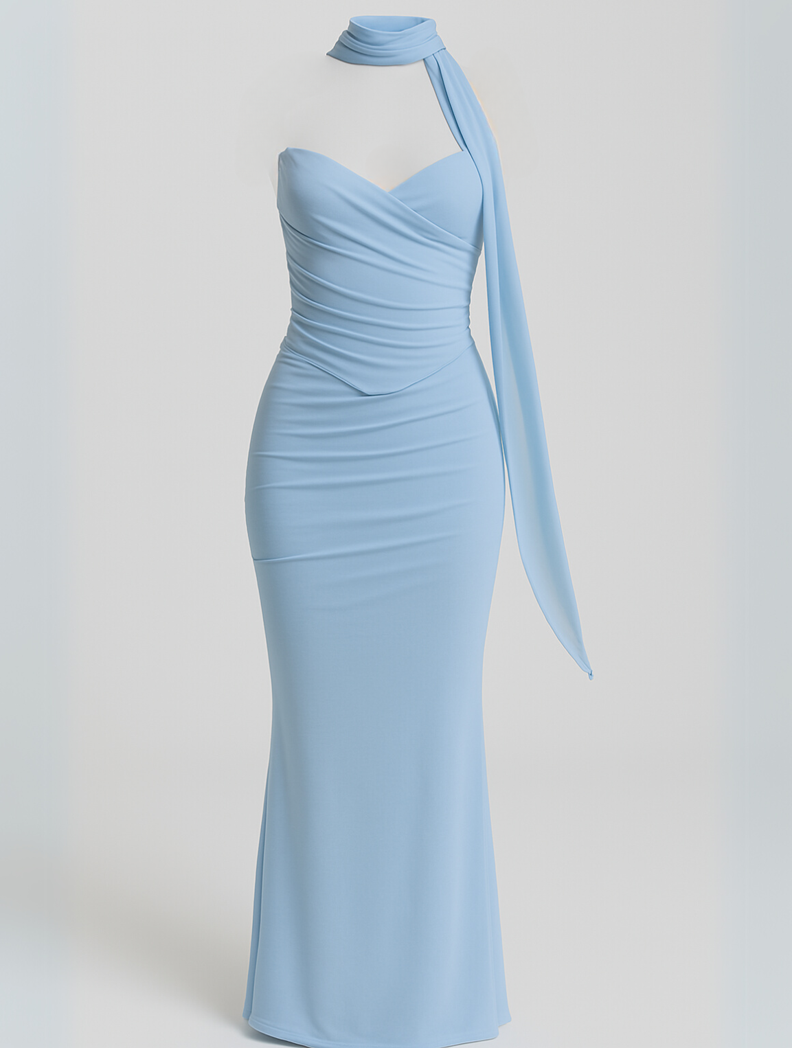 Maeve | Elegant Strapless Ruched Formal Maxi Dress