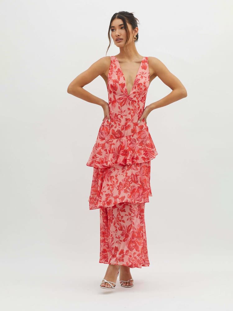 Daisy | Romantic Floral Tiered Maxi Dress