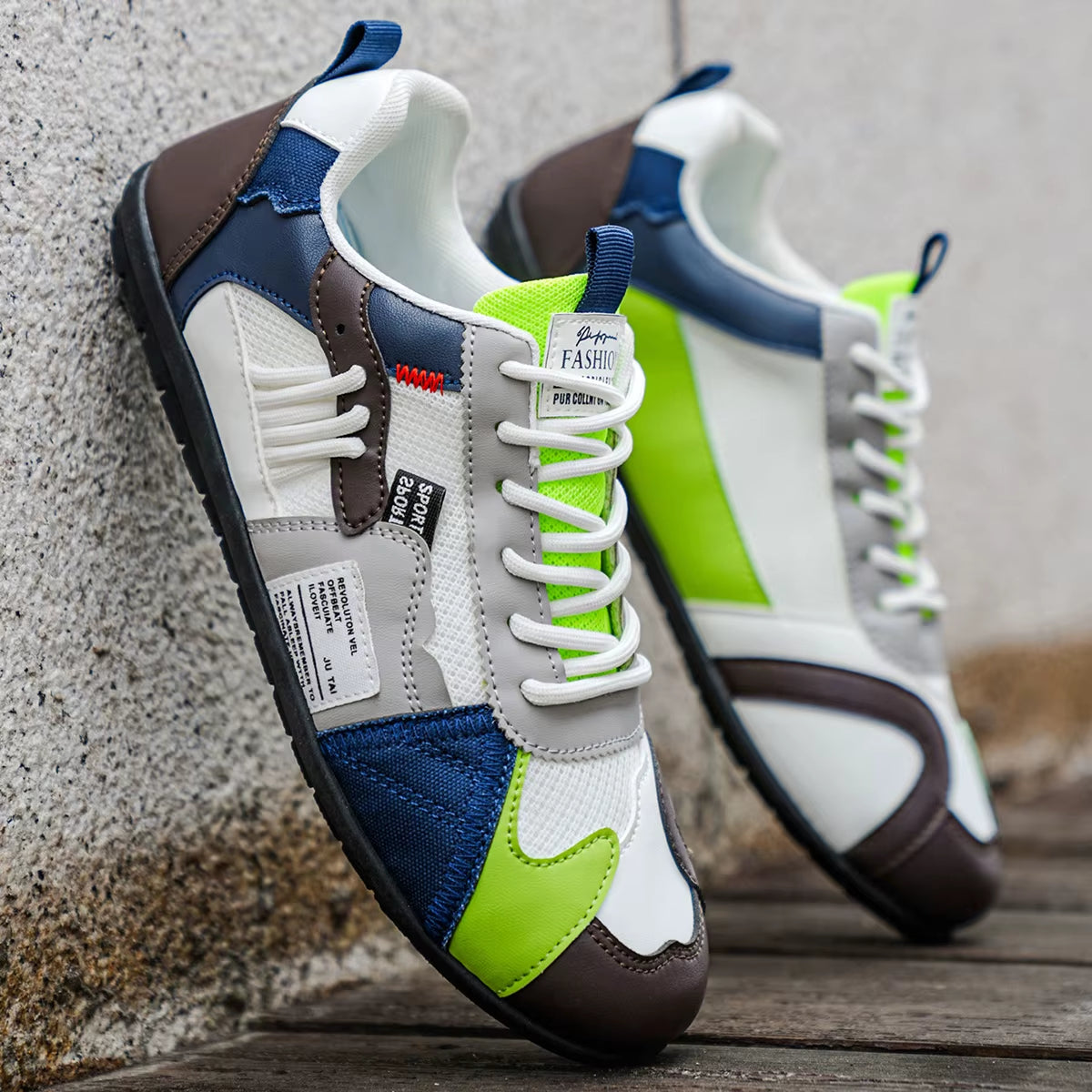 Kieran | Men's Sneakers Multi-Panel Patchwork Casual