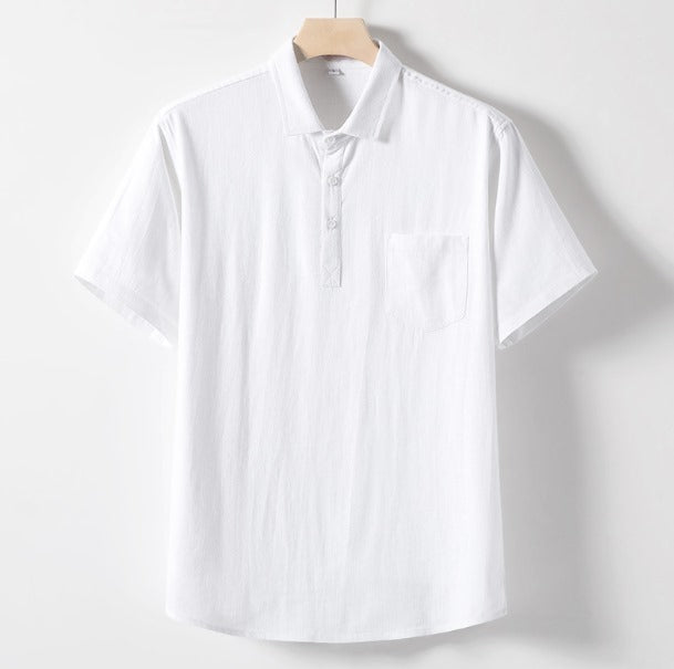 Men's Short-Sleeved Polo Shirt - Classic Design with Traditional Collar Detail
