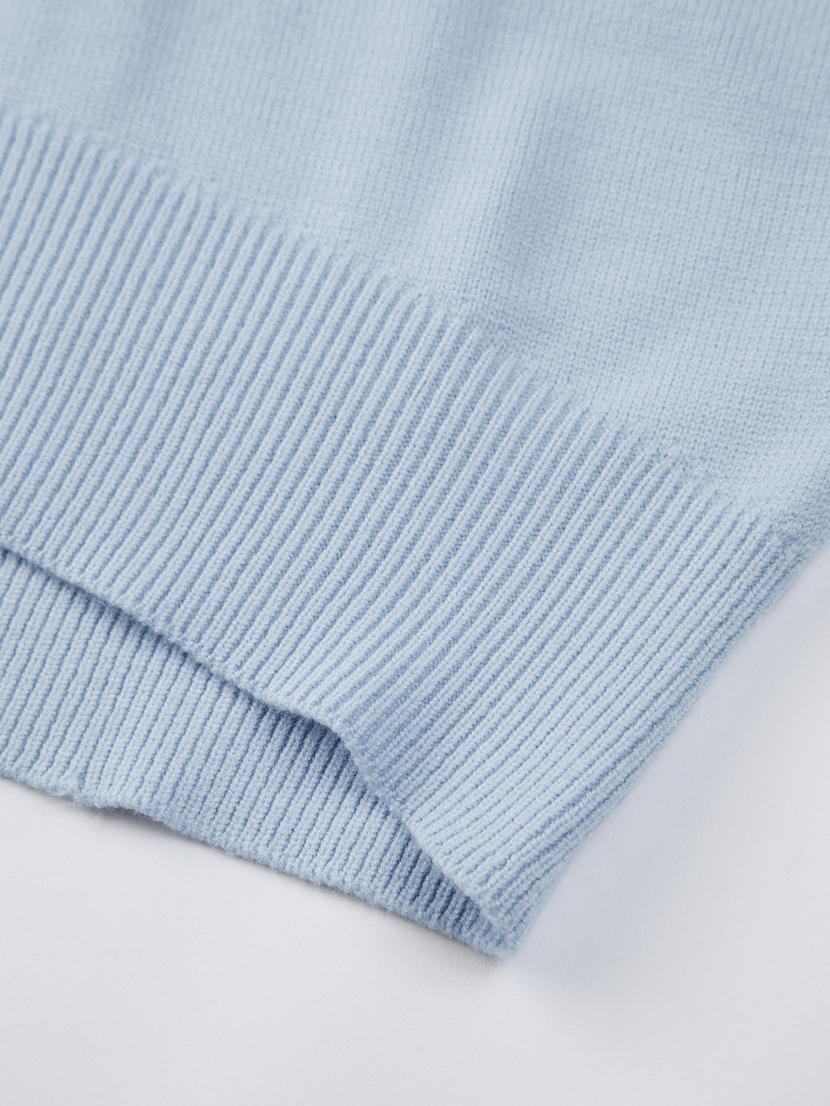 Women’s Crew Neck Knit Sweater with Dropped Shoulders and Ribbed Trim