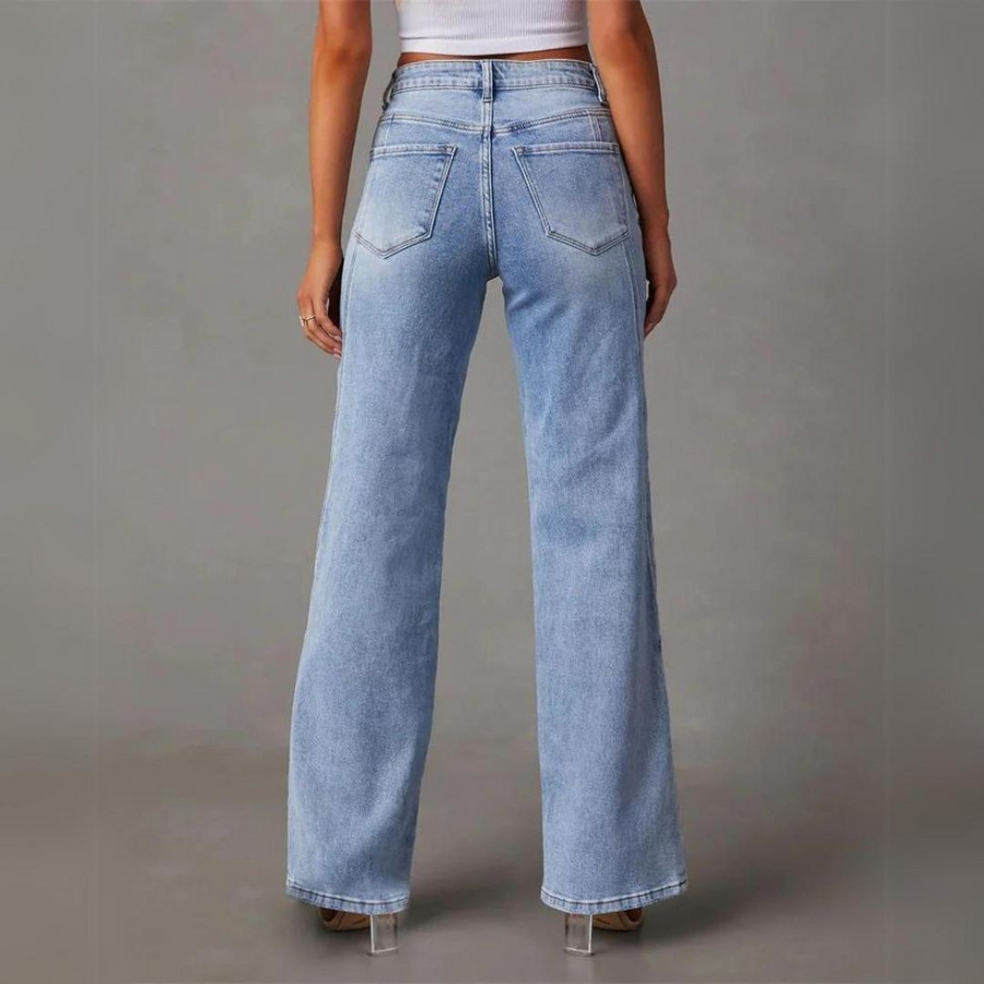 Women’s High-Waisted Wide-Leg Denim Jeans