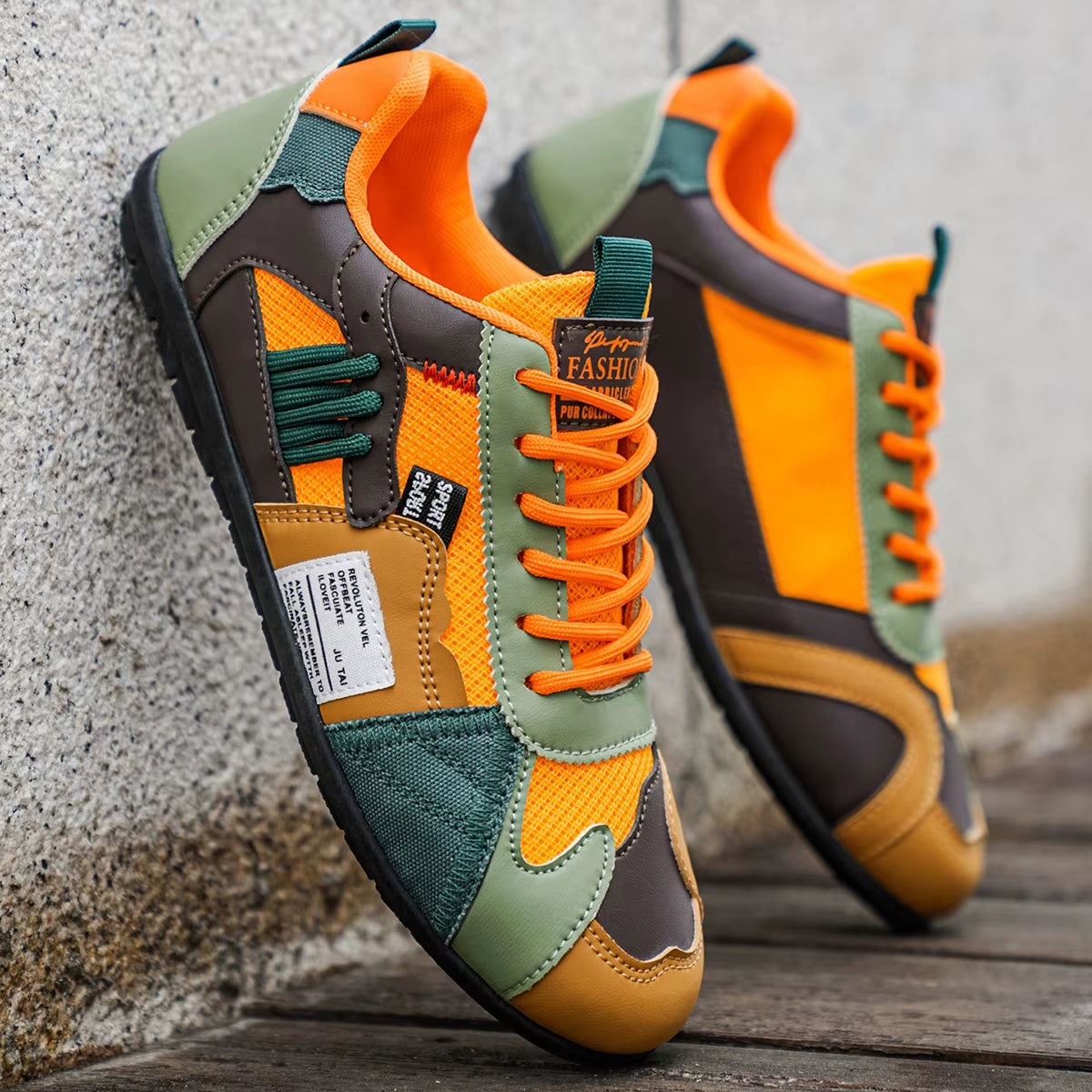 Kieran | Men's Sneakers Multi-Panel Patchwork Casual