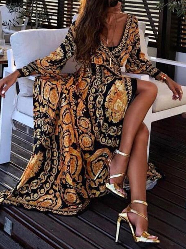 Georgia | Luxe Paisley Wrap Maxi Dress