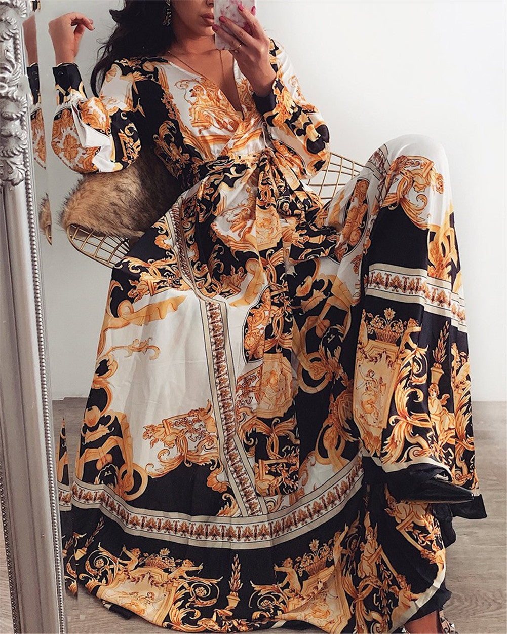 Georgia | Luxe Paisley Wrap Maxi Dress