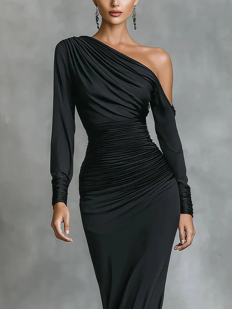 Cordelia | Maxi Dress One Shoulder Ruched Formal