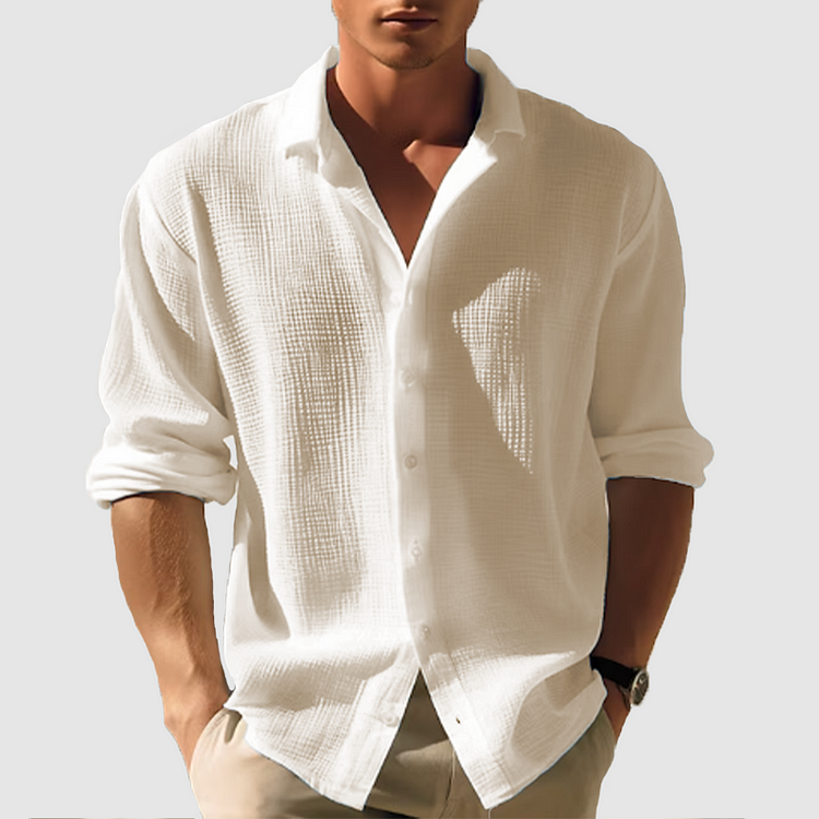 Kieran | Men's Classic Cotton Gauze Button Down Shirt