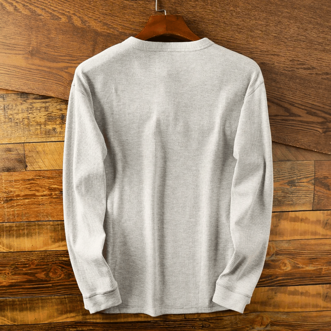 Caspian | Men's Classic Ribbed Henley Tshirt