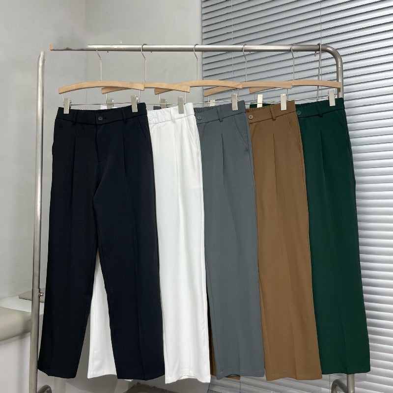 Harlen | Men's Relaxed Wide Leg Pleated Trousers