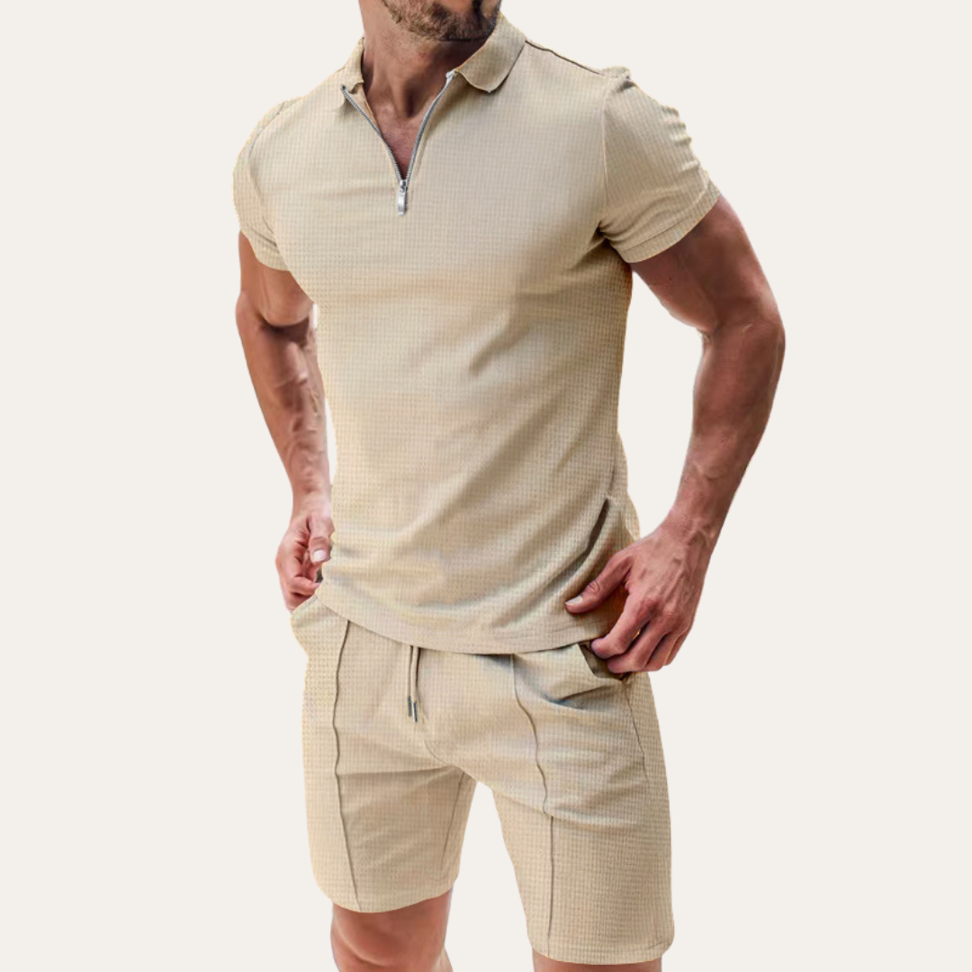 Maximus | Men's Classic Ribbed Polo Short Set