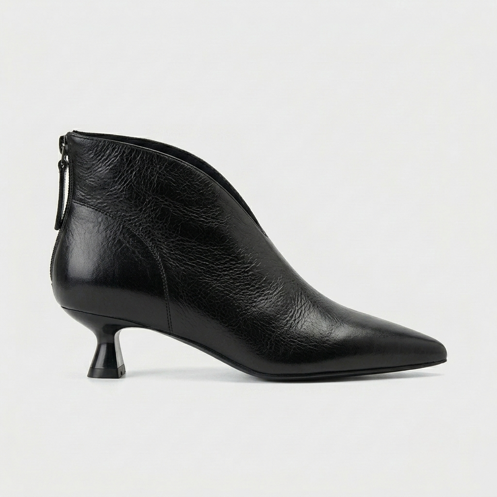 Women's Ankle Boots - Pointed Toe Kitten Heels