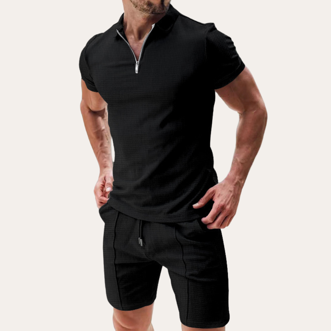 Maximus | Men's Classic Ribbed Polo Short Set