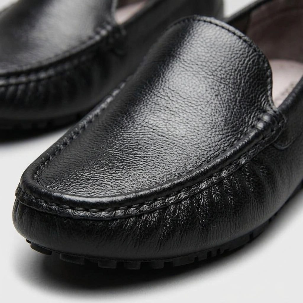 Men's Penny Loafers Slip-On Leather Moc Toe Driving Shoes