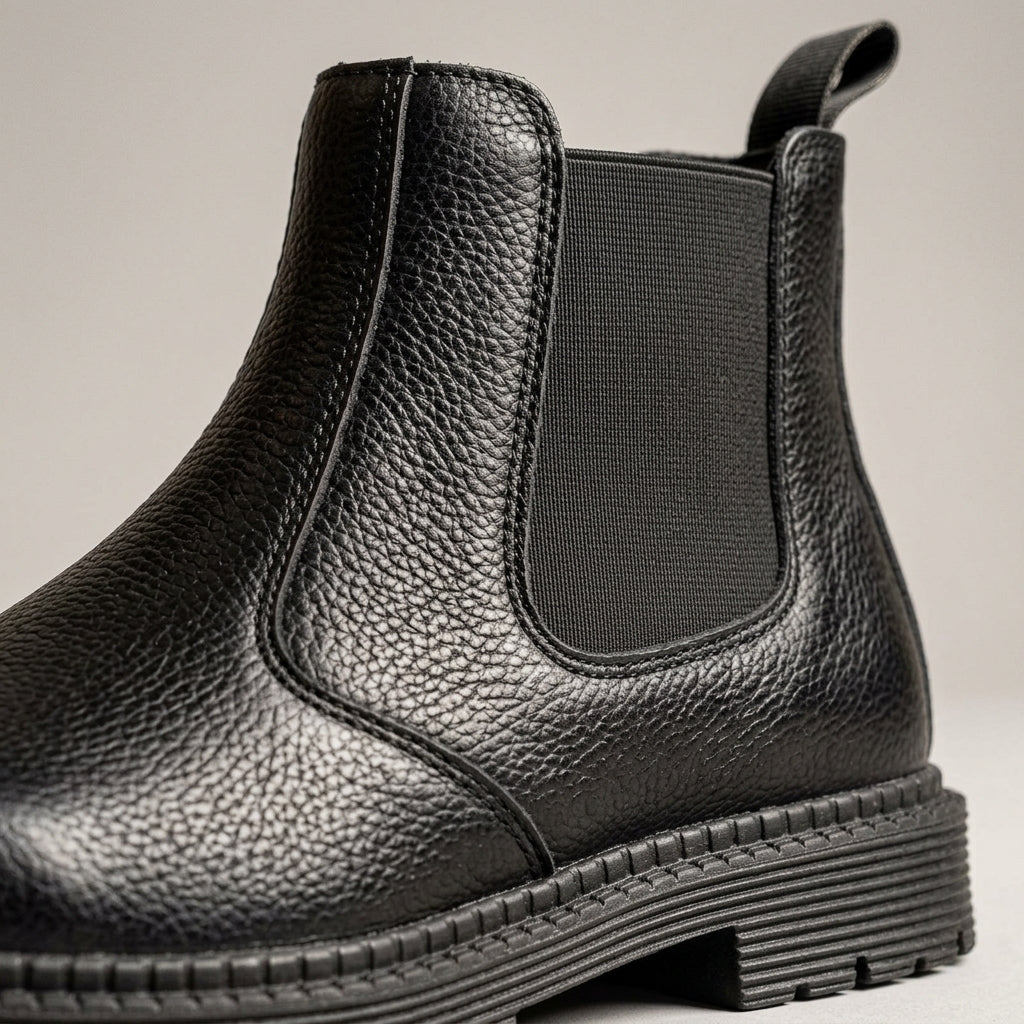 Men's Steel Toe Chelsea Boots - Round Toe Lug Sole