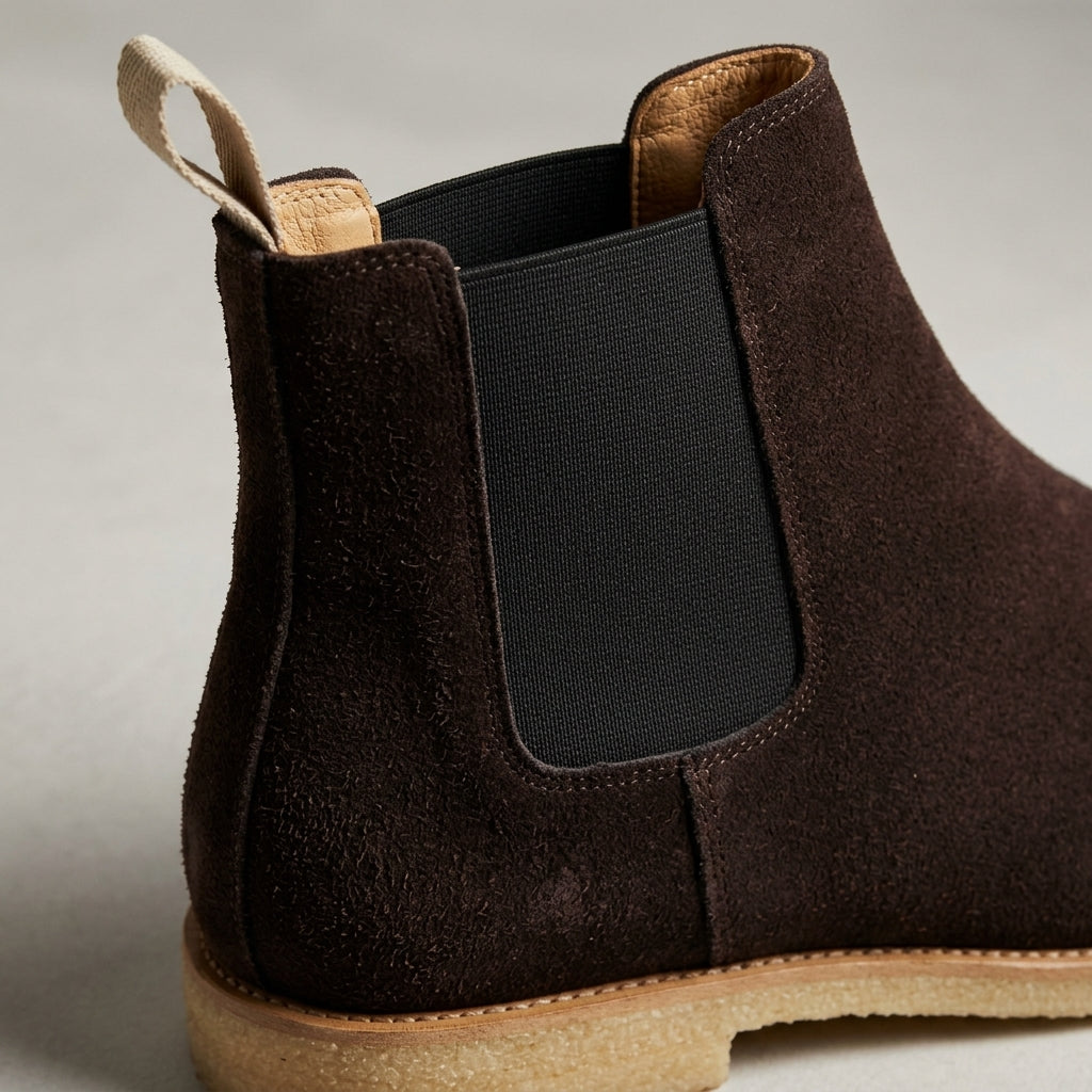 Men's Chelsea Boots - Ankle - Elastic Gusset - Low Heel