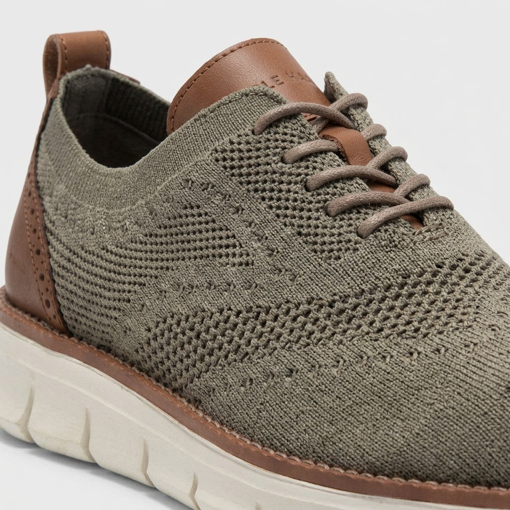 Men's Sneakers - Woven - Lace-Up - Chunky Sole - Brogue