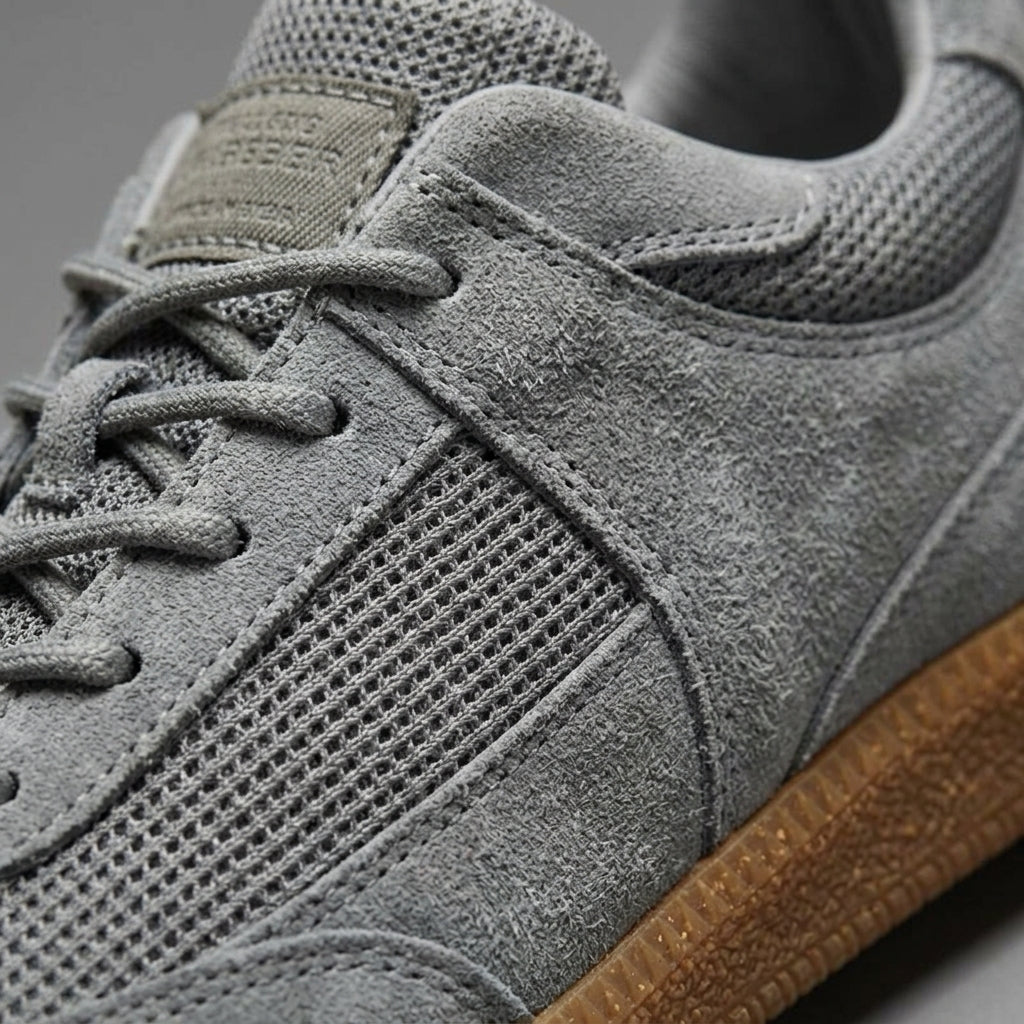 Men's Sneakers Low-Top Lace-Up Mesh Panel Gum Sole