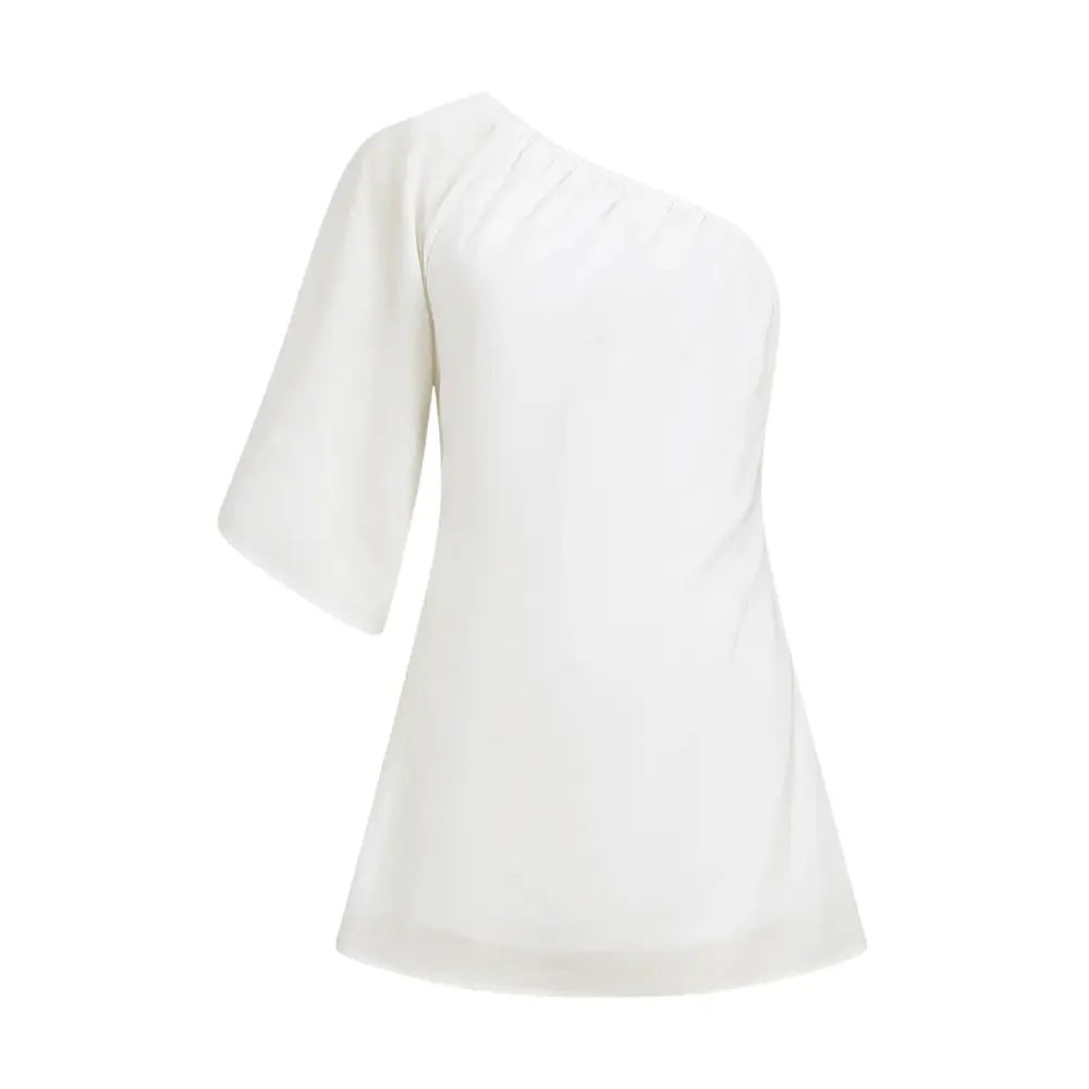 Olivia | Effortless One Shoulder Puff Sleeve Mini Dress