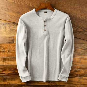 Caspian | Men's Classic Ribbed Henley Tshirt