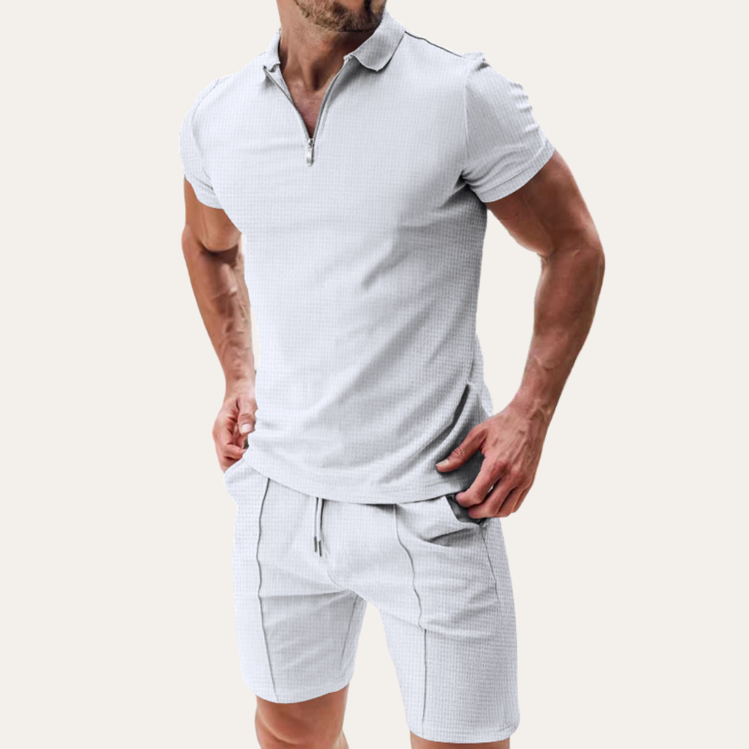 Maximus | Men's Classic Ribbed Polo Short Set