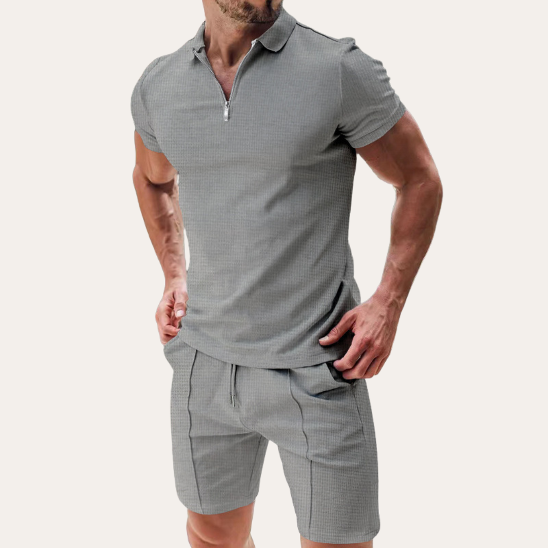 Maximus | Men's Classic Ribbed Polo Short Set