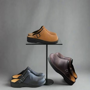 Henrik | Men's Classic Leather Buckle Clogs