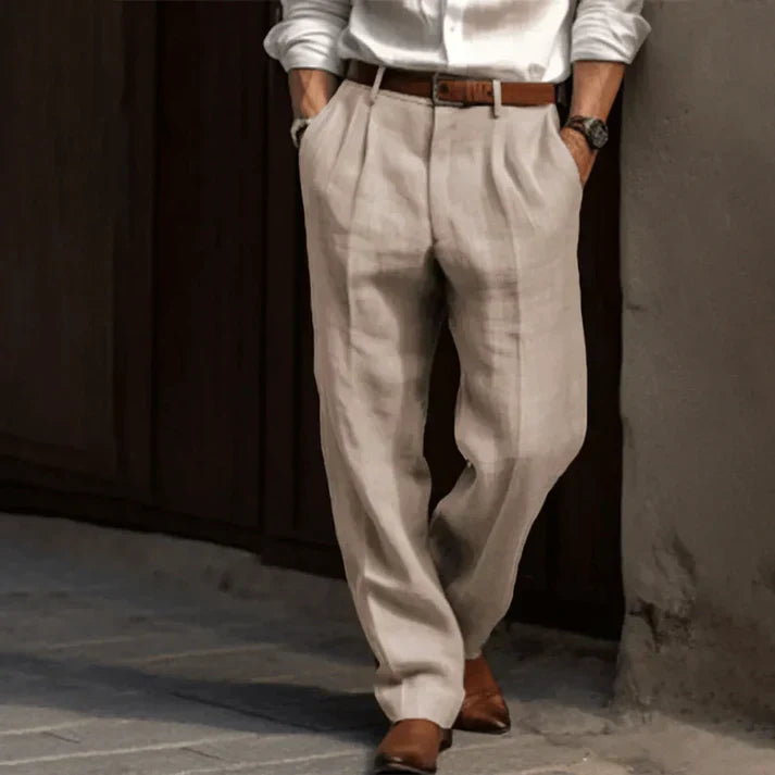 Bellamy | Men's Classic Pleated Wide Leg Palazzo Pants