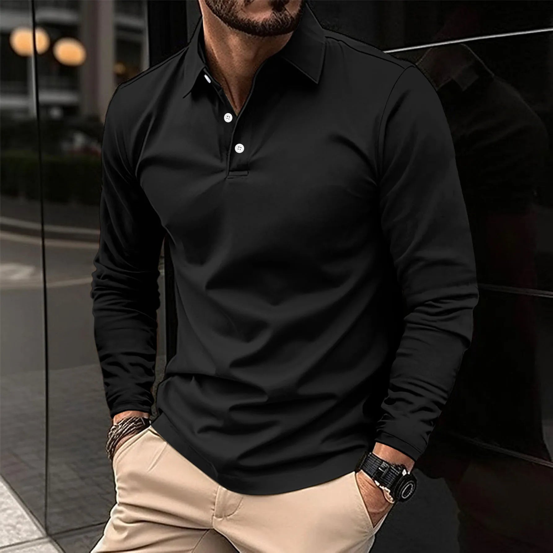 Brennan | Men's Classic Long Sleeve Polo