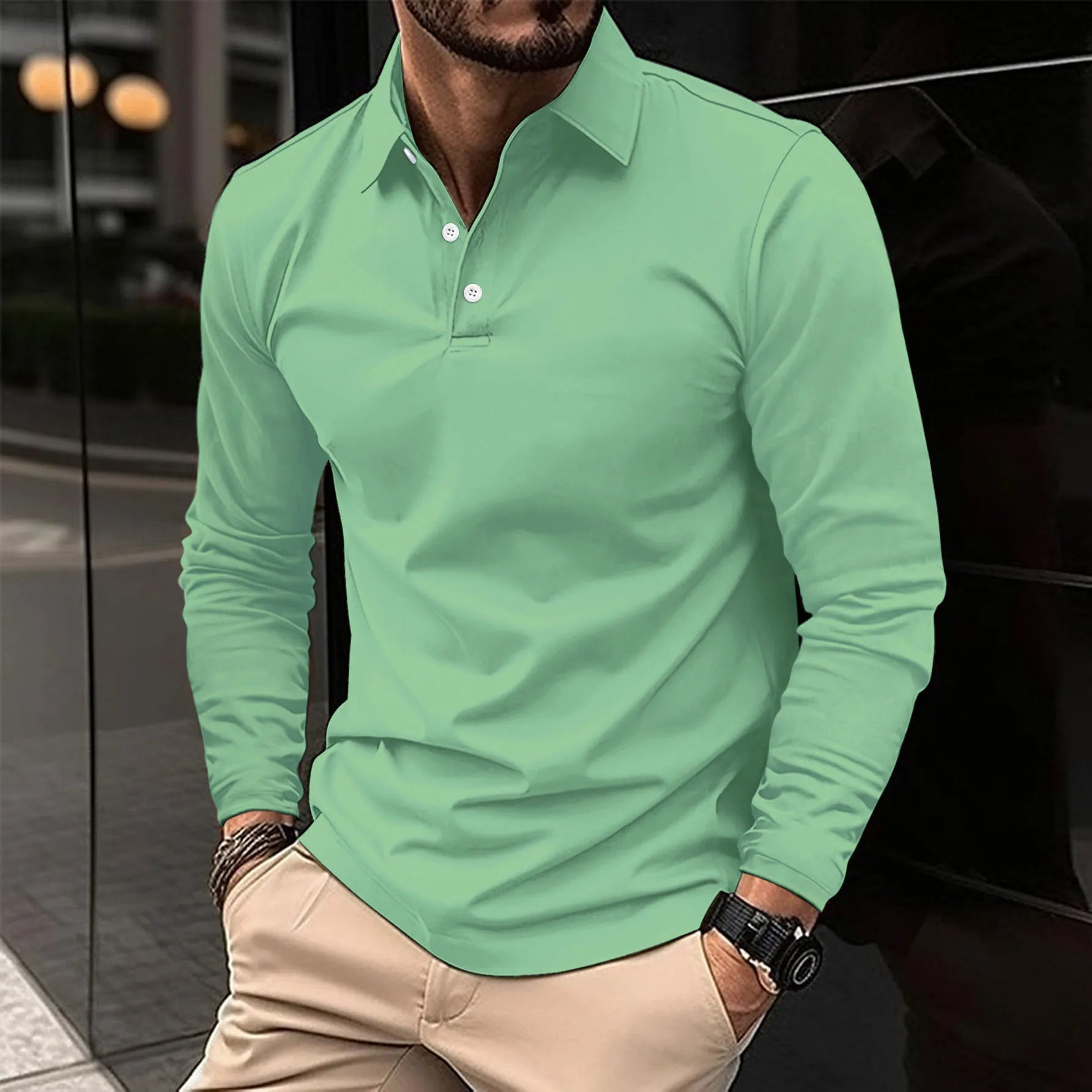Brennan | Men's Classic Long Sleeve Polo