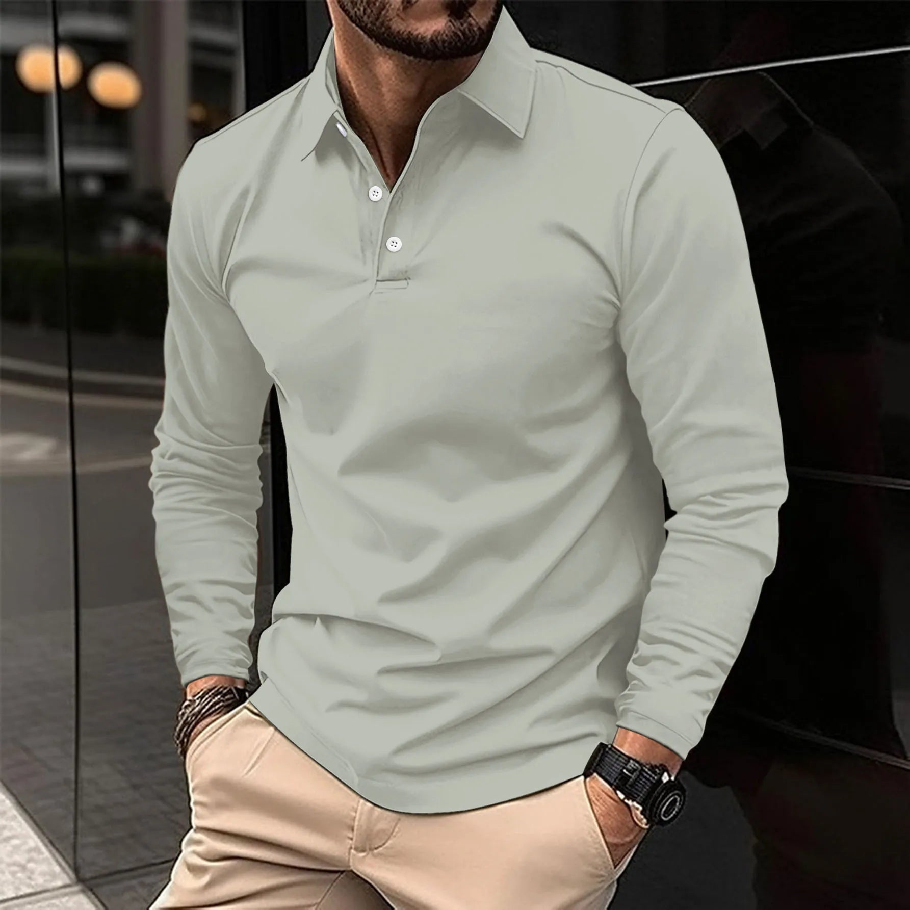 Brennan | Men's Classic Long Sleeve Polo