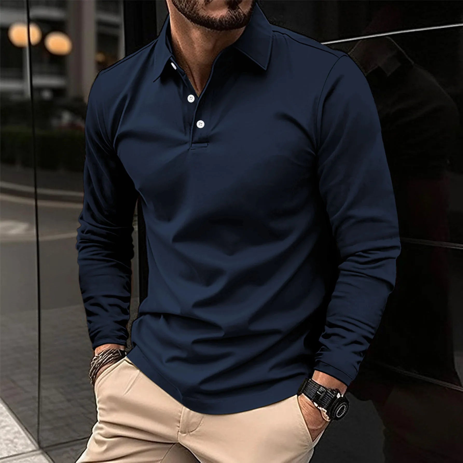 Brennan | Men's Classic Long Sleeve Polo