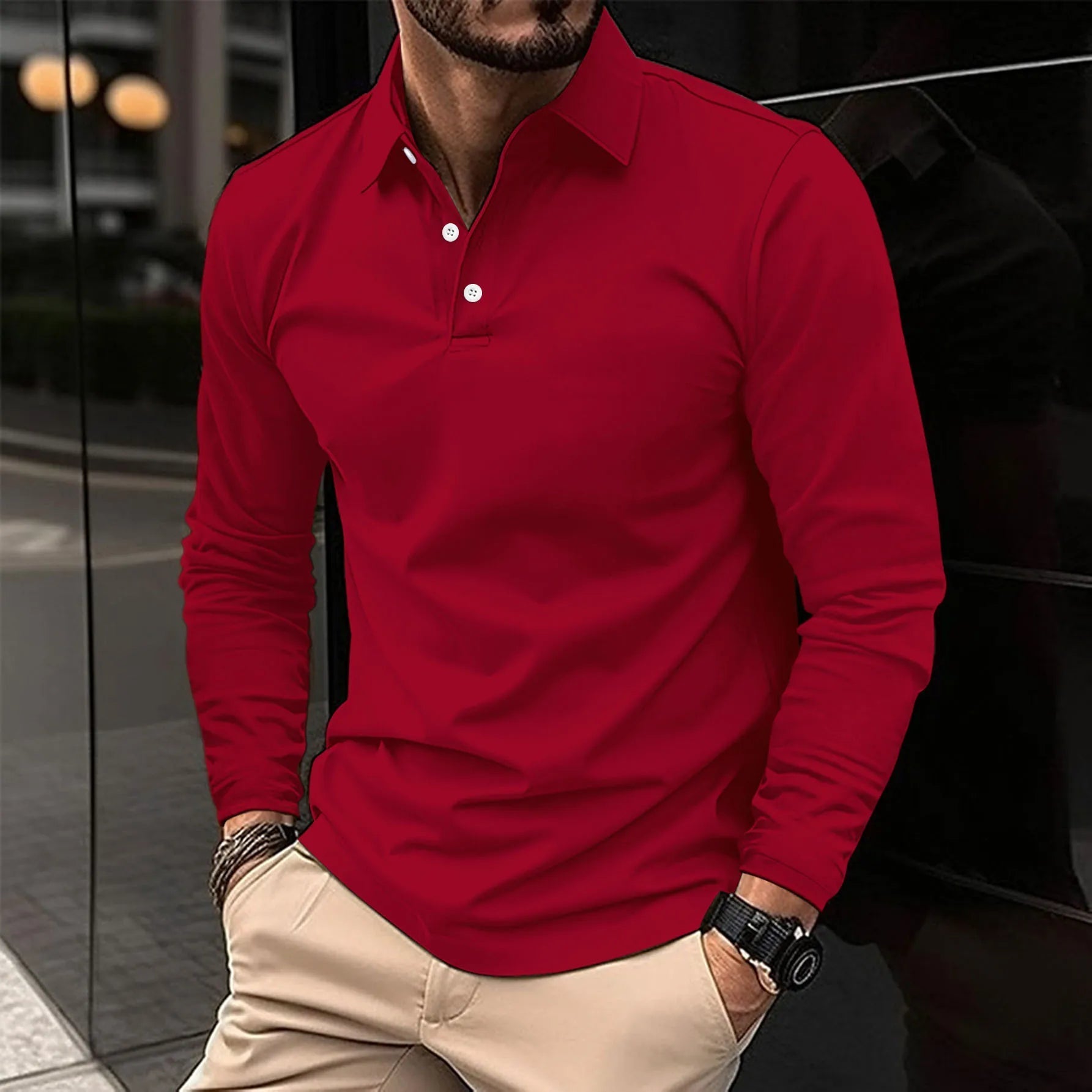Brennan | Men's Classic Long Sleeve Polo
