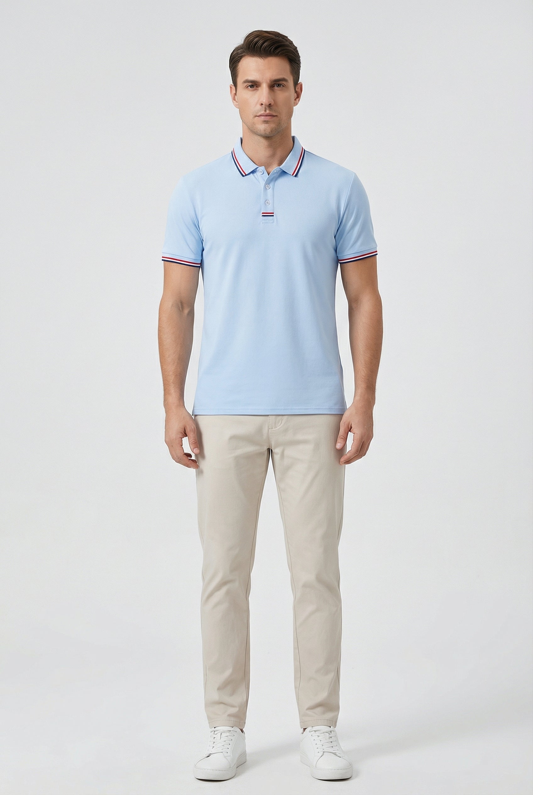 Fletcher | Men's Classic Striped Tipping Polo Clothing