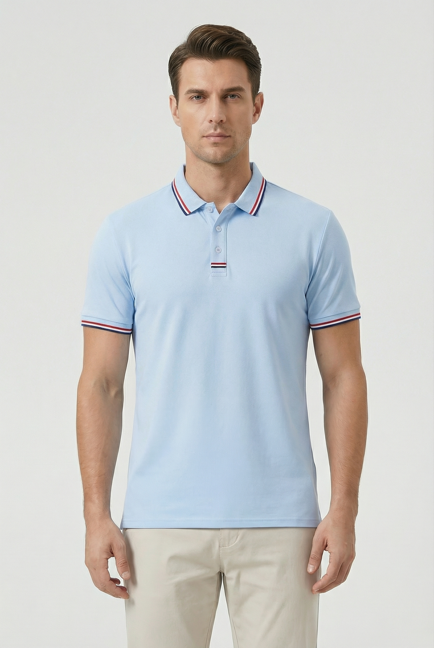 Fletcher | Men's Classic Striped Tipping Polo Clothing